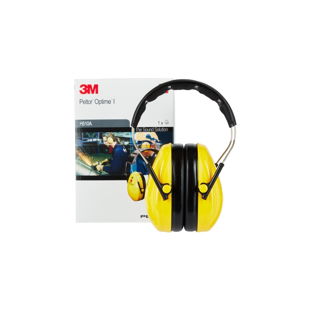 Cuffie auricolari 3M, H510A-401-GU, PELTOR, colore giallo, cuffie da bardatura temporale, con scatola