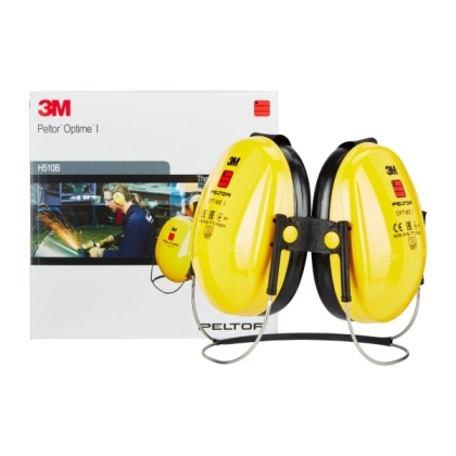 Cuffie auricolari 3M, H510B-403-GU, PELTOR, colore giallo, cuffie per bardatura nucale, con scatola