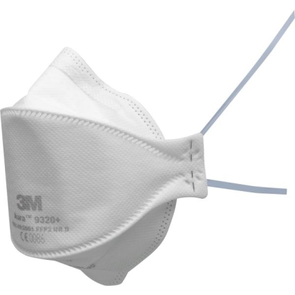 Respiratore 3M 9320+, antipolvere, senza valvola, bianca, non indossata, serie Aura