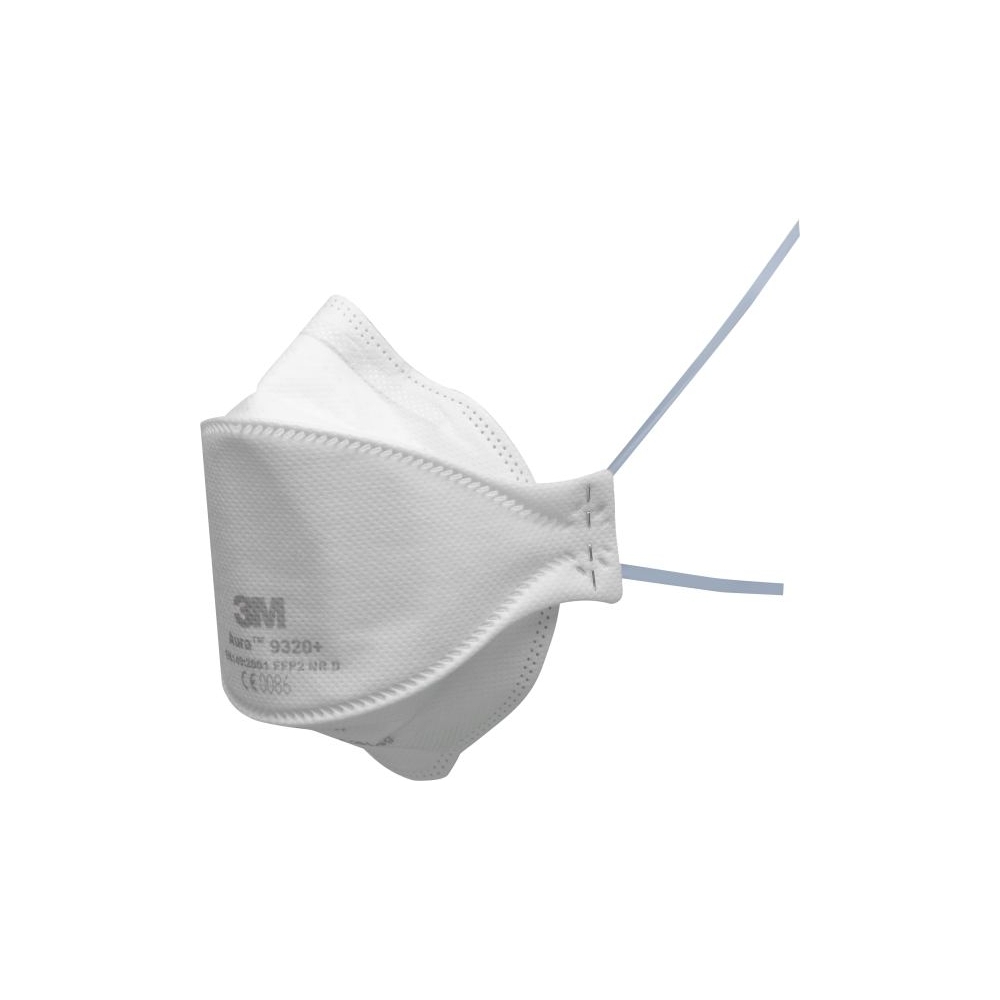 Respiratore 3M 9320+, antipolvere, senza valvola, bianca, non indossata, serie Aura