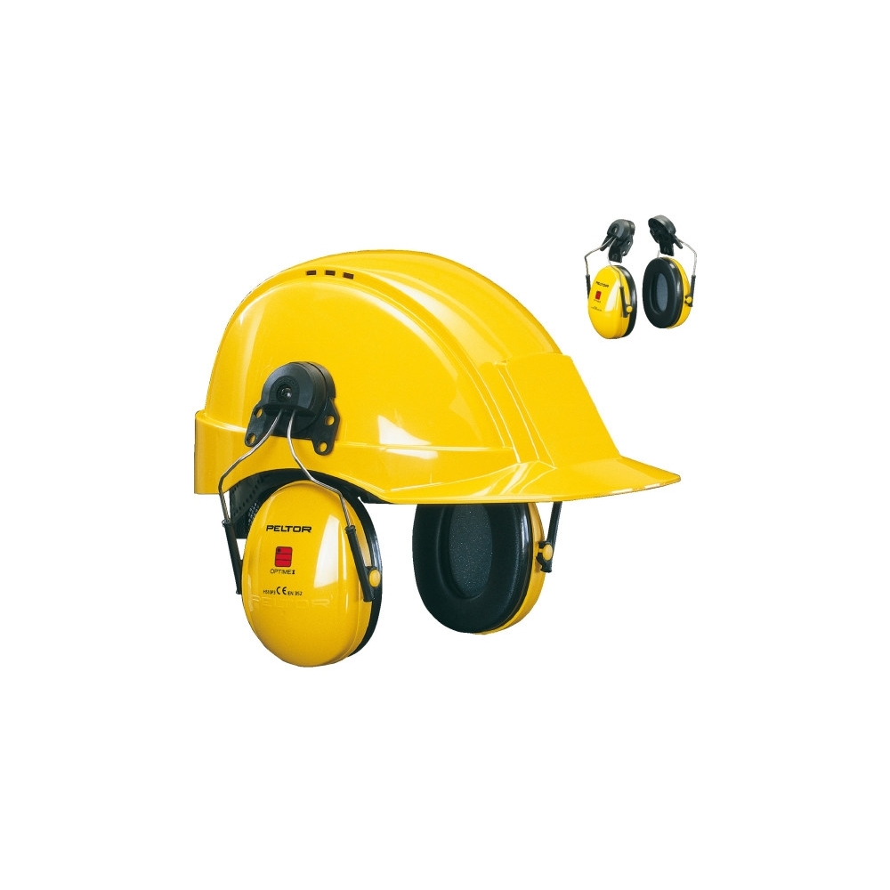 Cuffie auricolari 3M, H510P3E-405-GU, PELTOR, colore giallo, cuffie per attacco per elmetto, non indossate