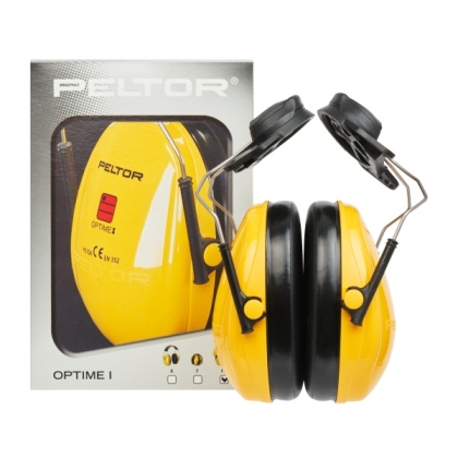 Cuffie auricolari 3M, H510P3E-405-GU, PELTOR, colore giallo, cuffie per attacco per elmetto, non indossate, con scatola