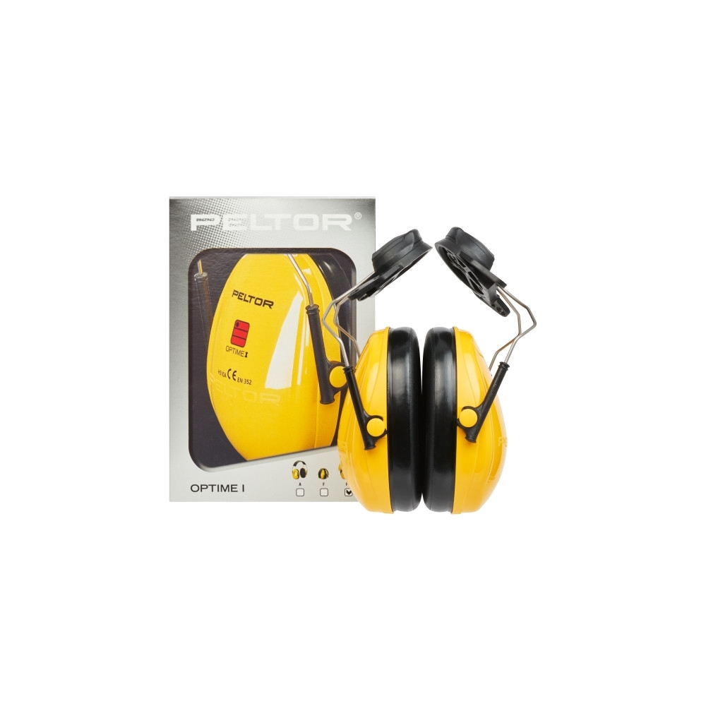 Cuffie auricolari 3M, H510P3E-405-GU, PELTOR, colore giallo, cuffie per attacco per elmetto, non indossate, con scatola