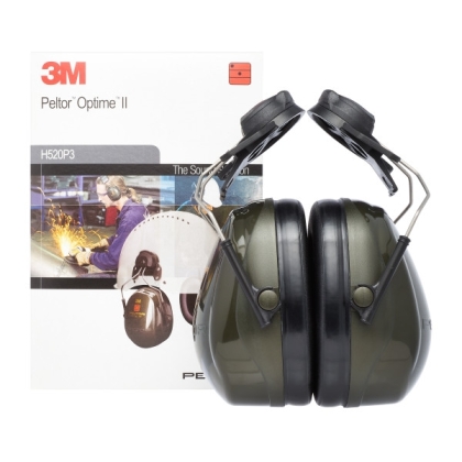 Cuffie auricolari 3M, H520P3E-410-GQ,  PELTOR, colore nero, cuffie per attacco per elmetto, con scatola