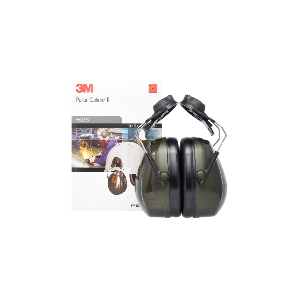 Cuffie auricolari 3M, H520P3E-410-GQ,  PELTOR, colore nero, cuffie per attacco per elmetto, con scatola