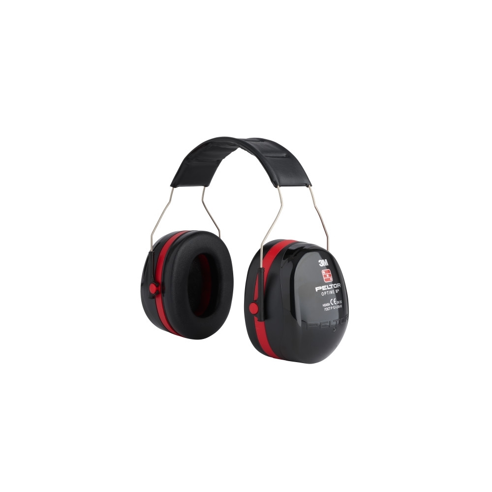 Cuffie auricolari 3M, H540A-411-SV, PELTOR, colore nero con inserti rossi, cuffie da bardatura temporale