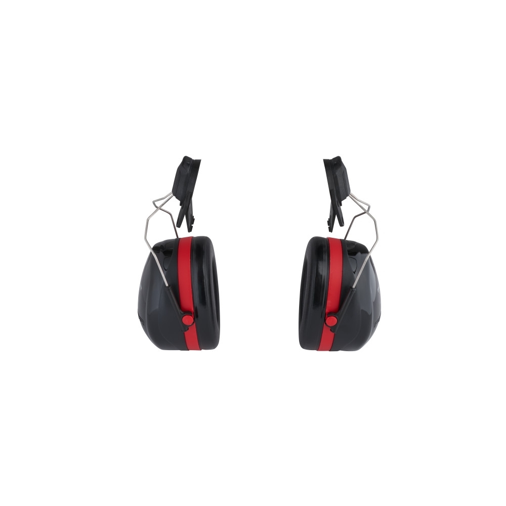 Cuffie auricolari 3M, H540P3E-413-SV, PELTOR, colore nero con inserti rossi, cuffie per  attacco per elmetto