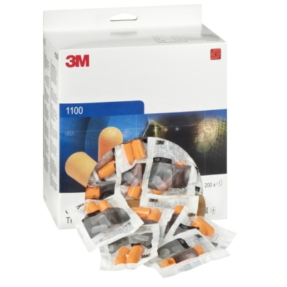 Inserti auricolari 3M, 1100, colore arancione, senza cordicella, scatola