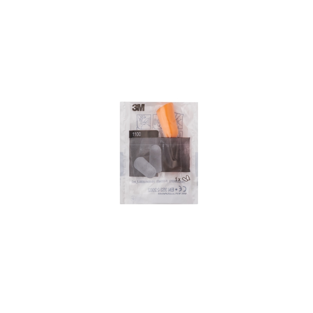 Inserti auricolari 3M, 1100, colore arancione, senza cordicella, pacchetto