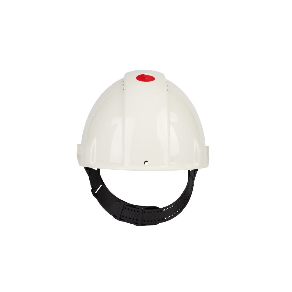 Elmetto 3M, G3000CUV-VI, colore bianco, uvicator, ventilato, con fascia antisudore in plastica, non indossato
