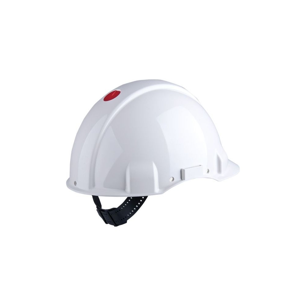 Elmetto dielettrico 3M, G3001DUV1000V-VI, colore bianco, uvicator, non ventilato, con  fascia antisudore in pelle, non indossato