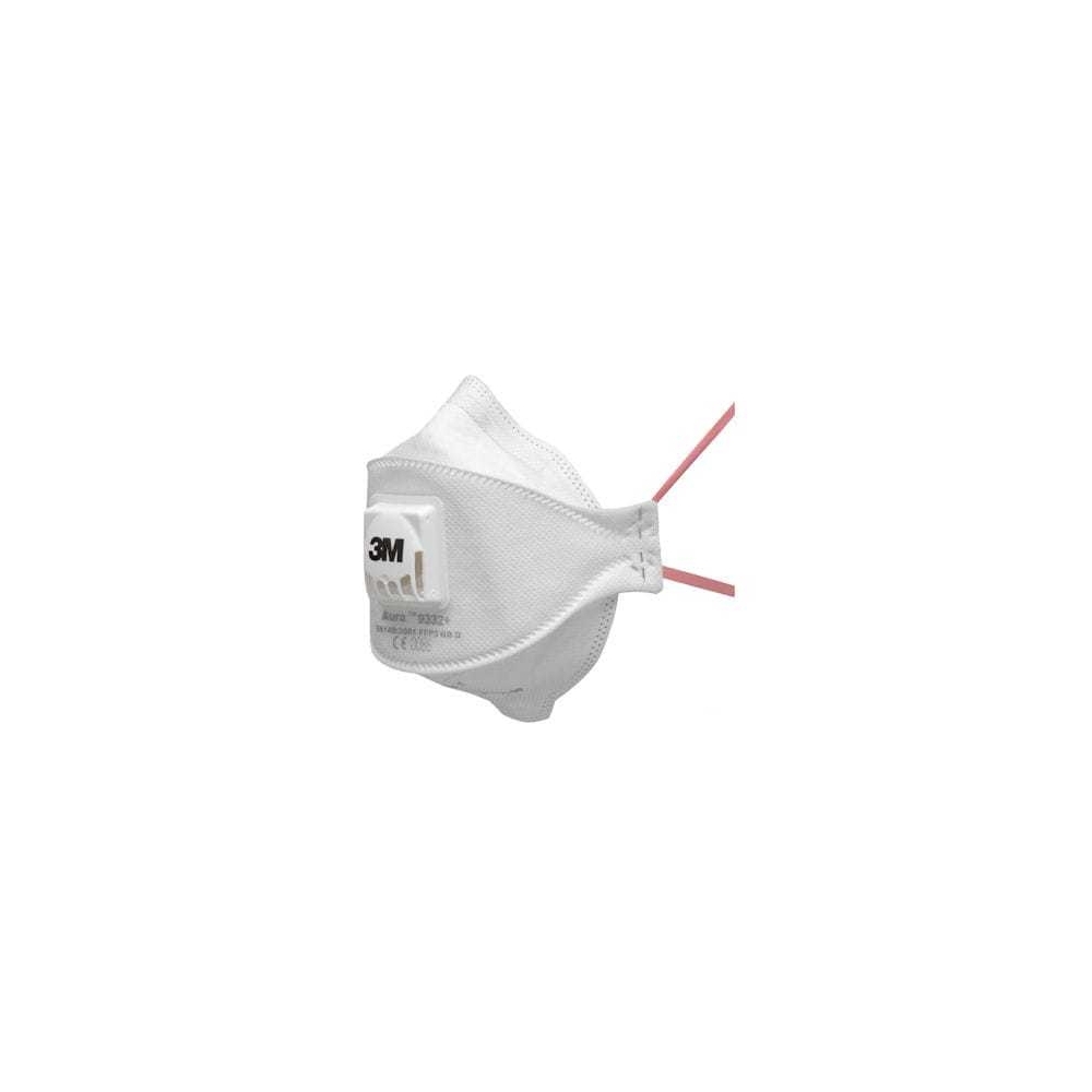Respiratore 3M 9332+ BULK, antipolvere, con valvola, bianca, non indossata, serie Aura