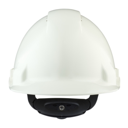 Elmetto 3M, G3000NUV-VI, colore bianco, Uvicator, ventilato, con fascia antisudore in plastica, non indossato