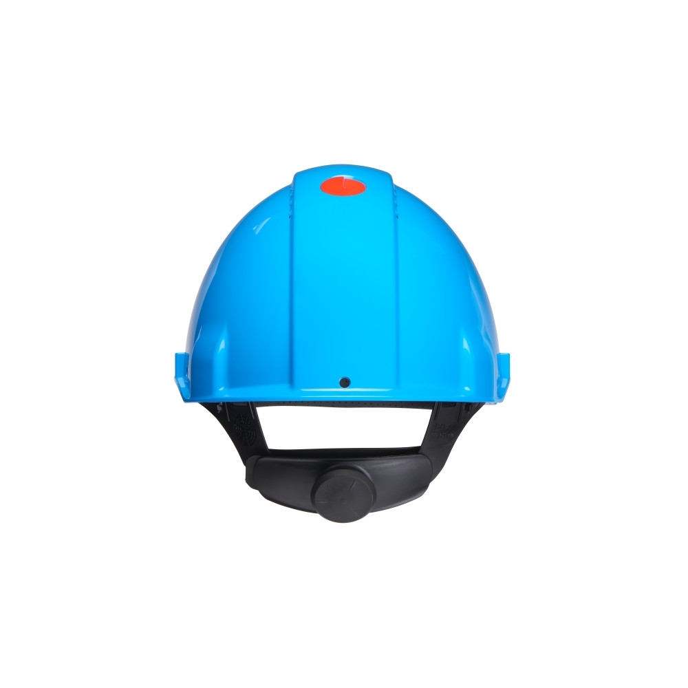 Elmetto 3M, G3000NUV-BB, colore blu, Uvicator, ventilato, con fascia antisudore in plastica, non indossato