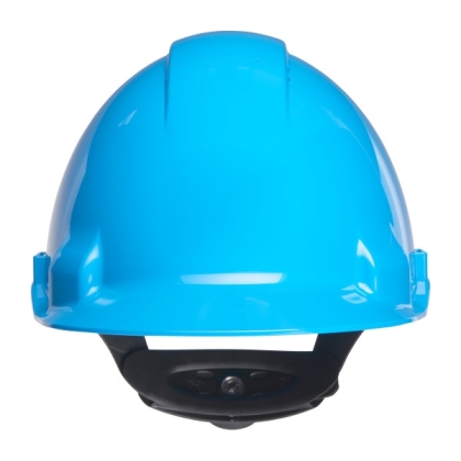 Elmetto 3M, G3000NUV-BB, colore blu, Uvicator, ventilato, con fascia antisudore in plastica, non indossato