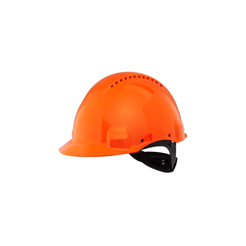 Elmetto 3M, G3000NUV-OR, colore arancio, Uvicator, con fascia antisudore in plastica, non indossato