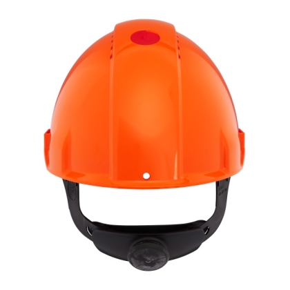 Elmetto 3M, G3000NUV-OR, colore arancio, Uvicator, con fascia antisudore in plastica, non indossato