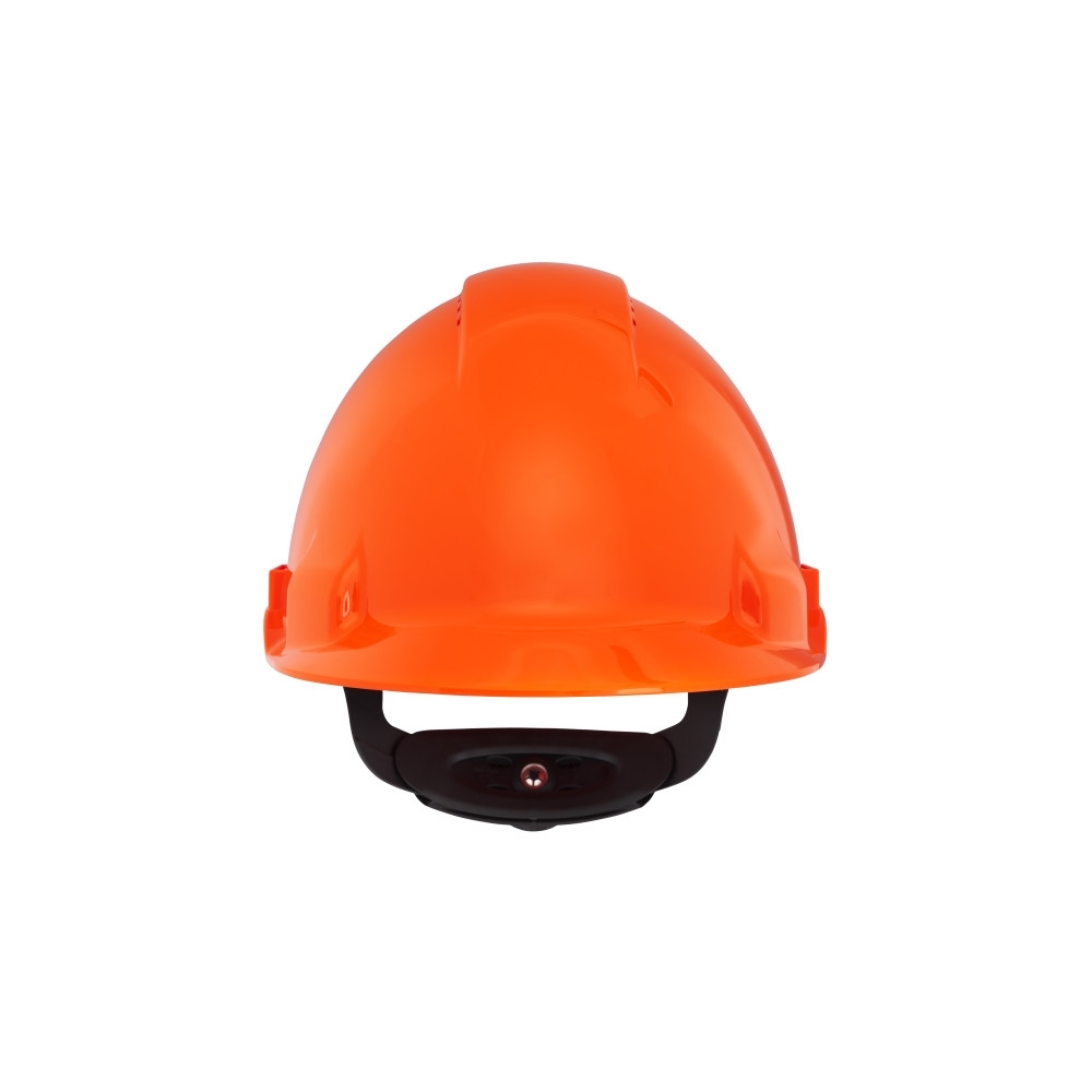 Elmetto 3M, G3000NUV-OR, colore arancio, Uvicator, con fascia antisudore in plastica, non indossato