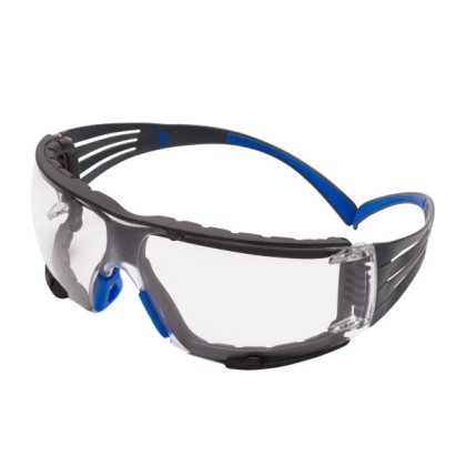 Occhiali 3M, SF401SGAF-BLU-F-EU, lenti trasparenti, montatura blu/grigia, non indossati