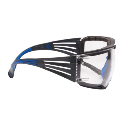 Occhiali 3M, SF401SGAF-BLU-F-EU, lenti trasparenti, montatura blu/grigia, non indossati