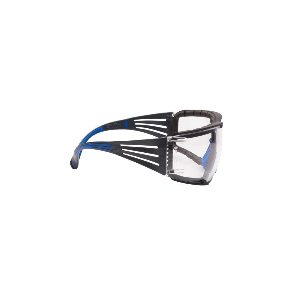 Occhiali 3M, SF401SGAF-BLU-F-EU, lenti trasparenti, montatura blu/grigia, non indossati