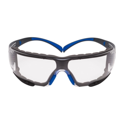Occhiali 3M, SF401SGAF-BLU-F-EU, lenti trasparenti, montatura blu/grigia, non indossati