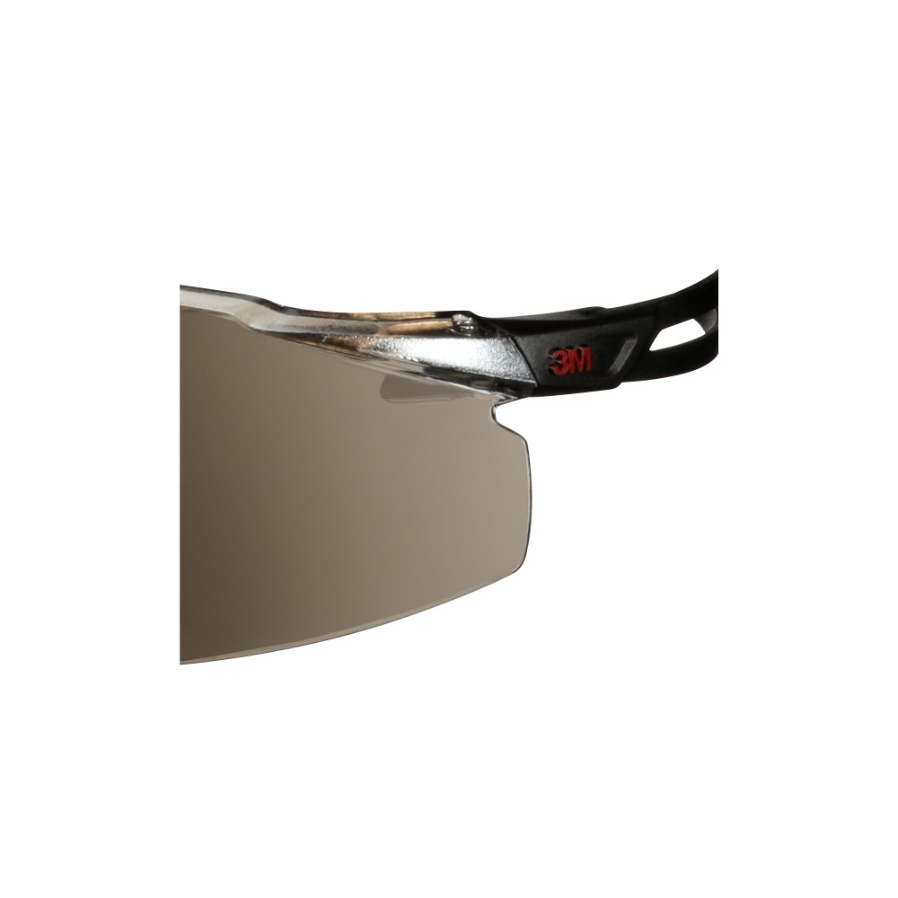 Occhiali 3M, SF509AF-BLK, lente a specchio argento, montatura nera, non indossati