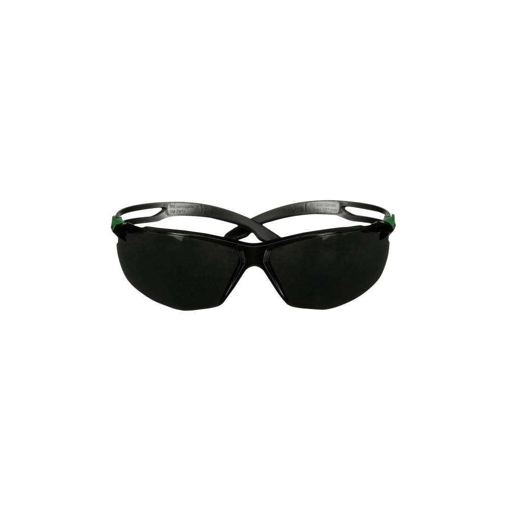 Occhiali 3M, SF550ASP-GRN-EU, lente grigia, montatura verde/nera, non indossati