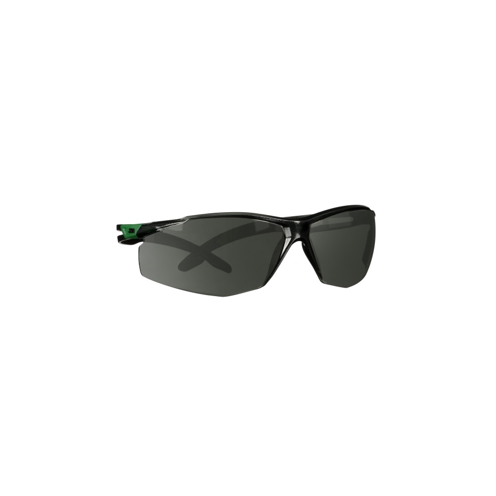 Occhiali 3M, SF530ASP-GRN-EU, Lente grigia, montatura verde/nera, non indossati