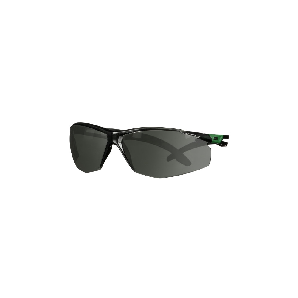 Occhiali 3M, SF530ASP-GRN-EU, Lente grigia, montatura verde/nera, non indossati