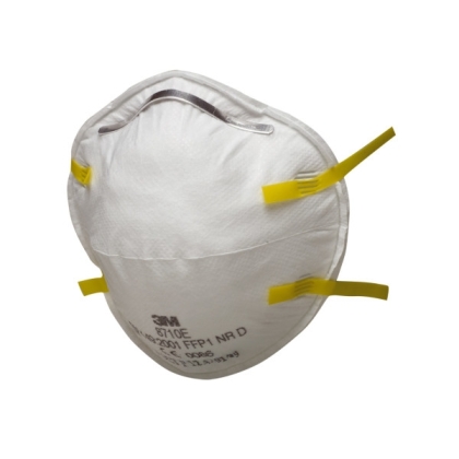 Respiratore 3M 8710, antipolvere, senza valvola, bianca, non indossata, serie 8000