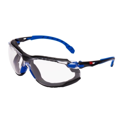 Occhiali 3M, S1101SGAFKT-EU, Kit Solus 1000, lenti trasparenti, montatura blu/nera, non indossati