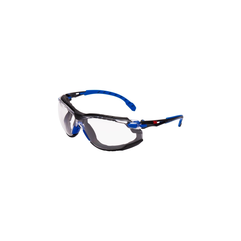 Occhiali 3M, S1101SGAFKT-EU, Kit Solus 1000, lenti trasparenti, montatura blu/nera, non indossati