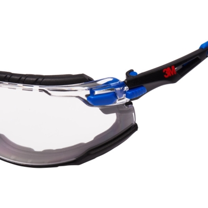 Occhiali 3M, S1101SGAFKT-EU, Kit Solus 1000, lenti trasparenti, montatura blu/nera, non indossati