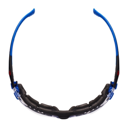 Occhiali 3M, S1101SGAFKT-EU, Kit Solus 1000, lenti trasparenti, montatura blu/nera, non indossati