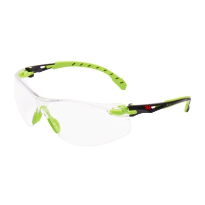 Occhiali 3M, S1201SGAF-EU, lenti trasparenti, montatura verde/nera, non indossati