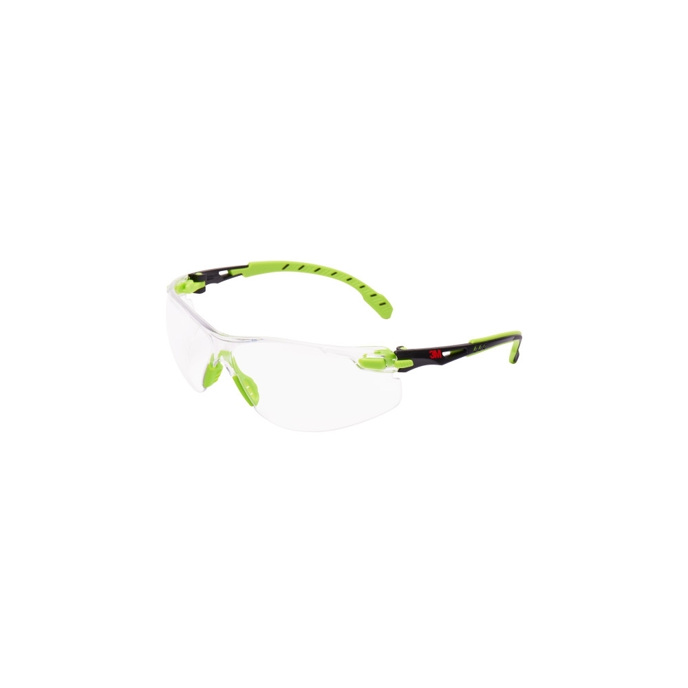 Occhiali 3M, S1201SGAF-EU, lenti trasparenti, montatura verde/nera, non indossati