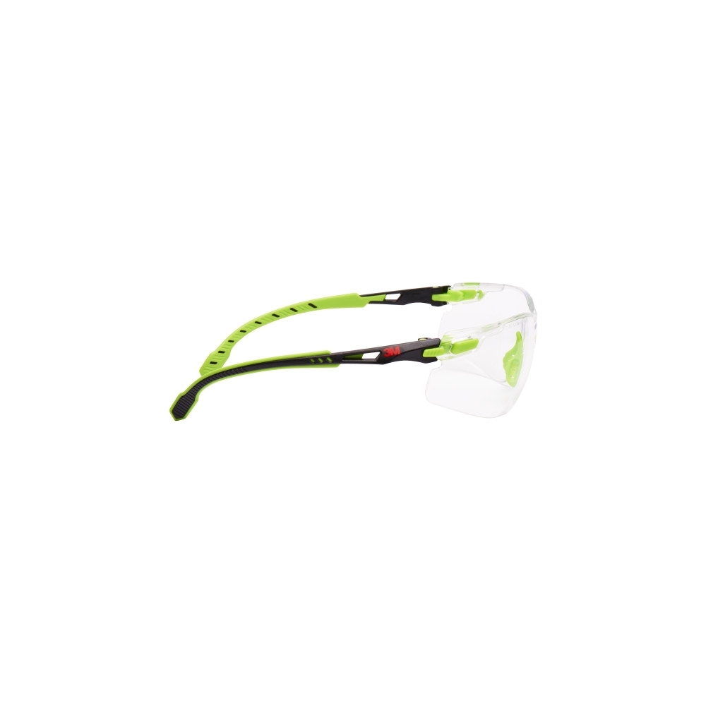 Occhiali 3M, S1201SGAF-EU, lenti trasparenti, montatura verde/nera, non indossati