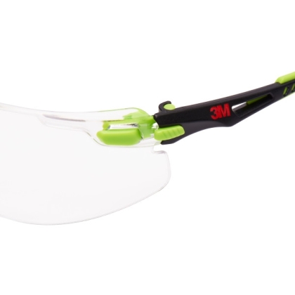 Occhiali 3M, S1201SGAF-EU, lenti trasparenti, montatura verde/nera, non indossati