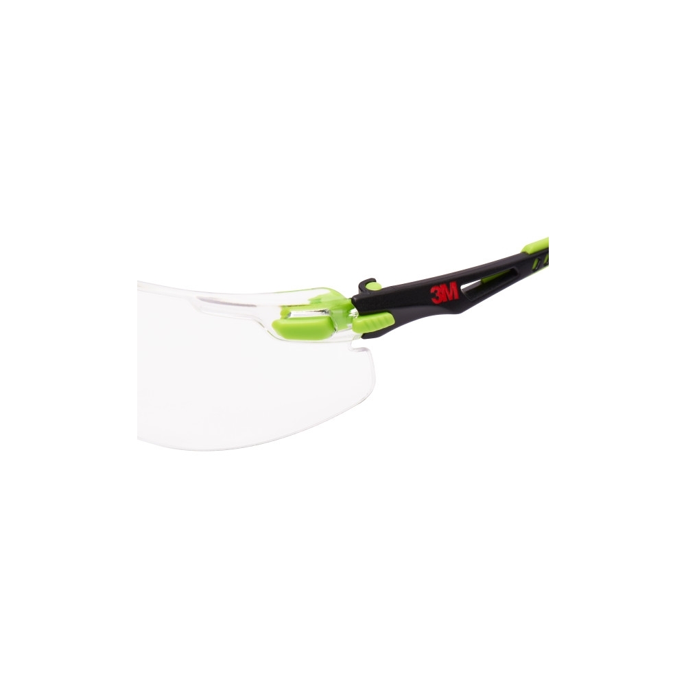 Occhiali 3M, S1201SGAF-EU, lenti trasparenti, montatura verde/nera, non indossati