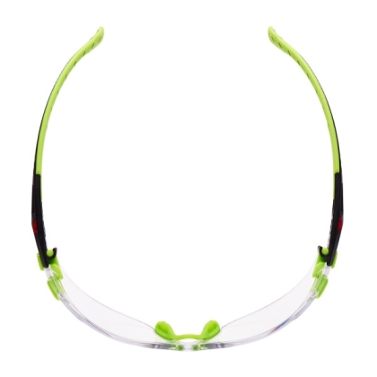 Occhiali 3M, S1201SGAF-EU, lenti trasparenti, montatura verde/nera, non indossati