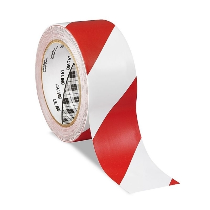 Nastro vinilico, 3M, 767, colore bianco/rosso, 50 mm x 33 m