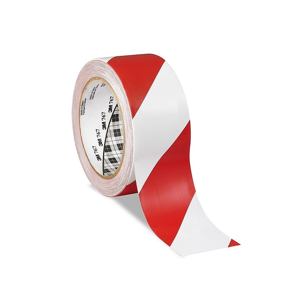 Nastro vinilico, 3M, 767, colore bianco/rosso, 50 mm x 33 m