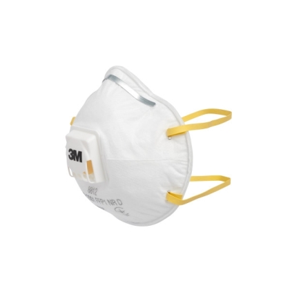 Respiratore 3M 8812, antipolvere, con valvola, bianca, non indossata, serie 8000