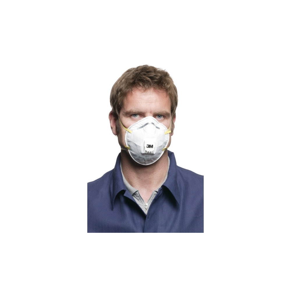 Respiratore 3M 8812, antipolvere, con valvola, bianca, indossata, serie 8000