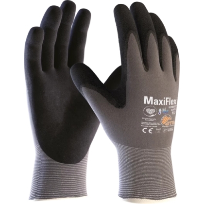 Guanto ATG, 42-874, Palmo rivestito NBR colore nero, guanto colore grigio, non indossato
