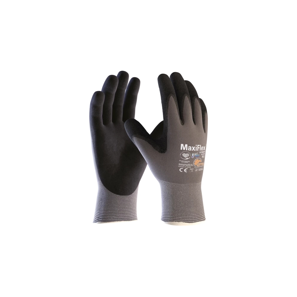 Guanto ATG, 42-874, Palmo rivestito NBR colore nero, guanto colore grigio, non indossato