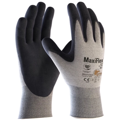 Guanto ATG, 34-774B, Palmo rivestito NBR colore nero, guanto colore grigio, non indossato