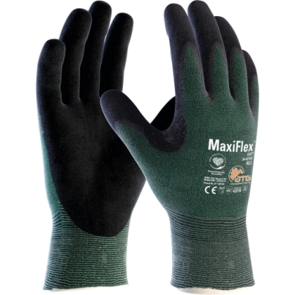 Guanto ATG, 34-8743, Palmo rivestito NBR colore nerp, guanto colore verde, non indossato