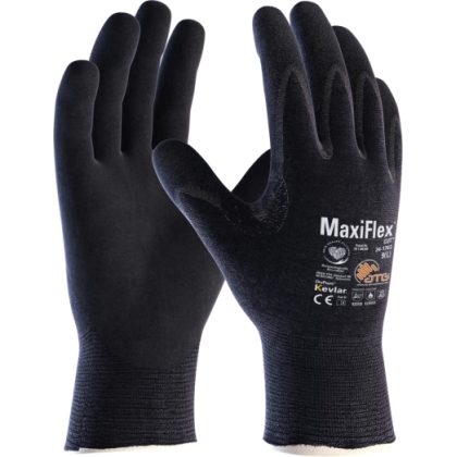 Guanto ATG, 34-1743, Palmo rivestito NBR colore nero , guanto colore nero, non indossato